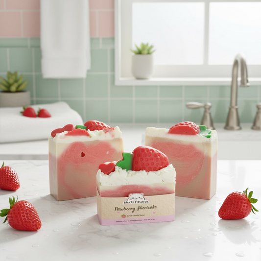 Pawberry Shortcake Goats Milk Soap