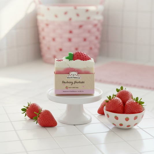 Pawberry Shortcake Goats Milk Soap￼